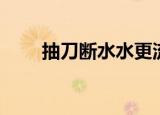 抽刀断水水更流（抽刀断水水更流）
