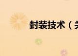 封装技术（关于封装技术介绍）