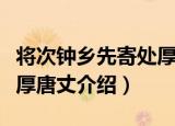 将次钟乡先寄处厚唐丈（关于将次钟乡先寄处厚唐丈介绍）