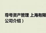 尊号资产管理 上海有限公司（关于尊号资产管理 上海有限公司介绍）