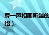 尊一声相国听端的（关于尊一声相国听端的介绍）