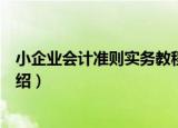 小企业会计准则实务教程（关于小企业会计准则实务教程介绍）