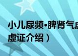 小儿尿频·脾肾气虚证（关于小儿尿频·脾肾气虚证介绍）