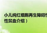 小儿纯红细胞再生障碍性贫血（关于小儿纯红细胞再生障碍性贫血介绍）