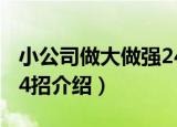 小公司做大做强24招（关于小公司做大做强24招介绍）
