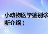 小动物医学鉴别诊断（关于小动物医学鉴别诊断介绍）