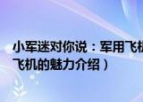 小军迷对你说：军用飞机的魅力（关于小军迷对你说：军用飞机的魅力介绍）