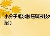 小分子瓜尔胶压裂液技术（关于小分子瓜尔胶压裂液技术介绍）