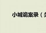 小城诡案录（关于小城诡案录介绍）