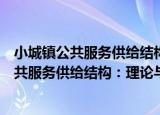 小城镇公共服务供给结构：理论与实证分析（关于小城镇公共服务供给结构：理论与实证分析介绍）