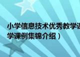 小学信息技术优秀教学课例集锦（关于小学信息技术优秀教学课例集锦介绍）