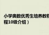 小学奥数优秀生培养教程10级（关于小学奥数优秀生培养教程10级介绍）