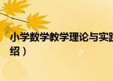 小学数学教学理论与实践（关于小学数学教学理论与实践介绍）