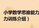 小学数学思维能力训练（关于小学数学思维能力训练介绍）