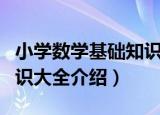 小学数学基础知识大全（关于小学数学基础知识大全介绍）