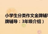 小学生分类作文金牌辅导：3年级（关于小学生分类作文金牌辅导：3年级介绍）