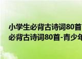 小学生必背古诗词80首-青少年课外阅读经典（关于小学生必背古诗词80首-青少年课外阅读经典介绍）