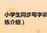 小学生同步写字训练（关于小学生同步写字训练介绍）
