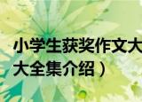 小学生获奖作文大全集（关于小学生获奖作文大全集介绍）