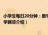 小学生每日20分钟：数学弱项（关于小学生每日20分钟：数学弱项介绍）