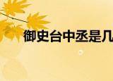 御史台中丞是几品（御史中丞是几品）