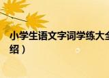 小学生语文字词学练大全（关于小学生语文字词学练大全介绍）