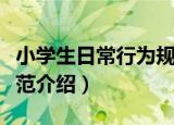 小学生日常行为规范（关于小学生日常行为规范介绍）