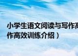 小学生语文阅读与写作高效训练（关于小学生语文阅读与写作高效训练介绍）