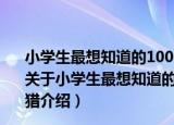 小学生最想知道的100+1个动植物故事：和小猪一起打猎（关于小学生最想知道的100+1个动植物故事：和小猪一起打猎介绍）