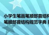 小学生笔画笔顺部首结构规范字典 描红本（关于小学生笔画笔顺部首结构规范字典 描红本介绍）