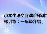 小学生语文阅读阶梯训练：一年级（关于小学生语文阅读阶梯训练：一年级介绍）