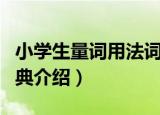 小学生量词用法词典（关于小学生量词用法词典介绍）