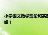 小学语文教学理论和实践（关于小学语文教学理论和实践介绍）