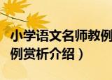 小学语文名师教例赏析（关于小学语文名师教例赏析介绍）