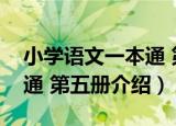 小学语文一本通 第五册（关于小学语文一本通 第五册介绍）
