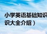 小学英语基础知识大全（关于小学英语基础知识大全介绍）