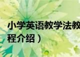 小学英语教学法教程（关于小学英语教学法教程介绍）