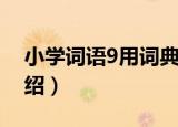 小学词语9用词典（关于小学词语9用词典介绍）