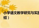 小学语文教学研究与实践（关于小学语文教学研究与实践介绍）