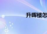 升晖楼怎么样（阳晖楼）