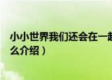 小小世界我们还会在一起么（关于小小世界我们还会在一起么介绍）