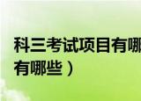 科三考试项目有哪些项目扣分（科三考试项目有哪些）