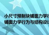 小尺寸预制块铺面力学行为与结构设计（关于小尺寸预制块铺面力学行为与结构设计介绍）
