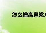 怎么增高鼻梁方法（怎么增高鼻梁）
