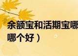 余额宝和活期宝哪个好一点（余额宝和活期宝哪个好）