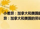 小差异：加拿大和美国的劳动力市场和收入维持（关于小差异：加拿大和美国的劳动力市场和收入维持介绍）
