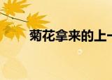 菊花拿来的上一句（一朵菊花先到）