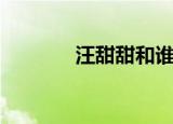 汪甜甜和谁结婚了（汪甜甜）