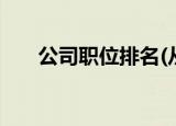 公司职位排名(从高到低)（公司职位）