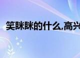笑眯眯的什么,高兴得什么（笑眯眯的什么）